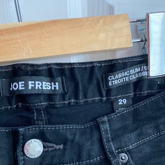 JOE FRESH CLASSIC SLIM FIT SIZE 29 Black jeans - Picture 5 of 7